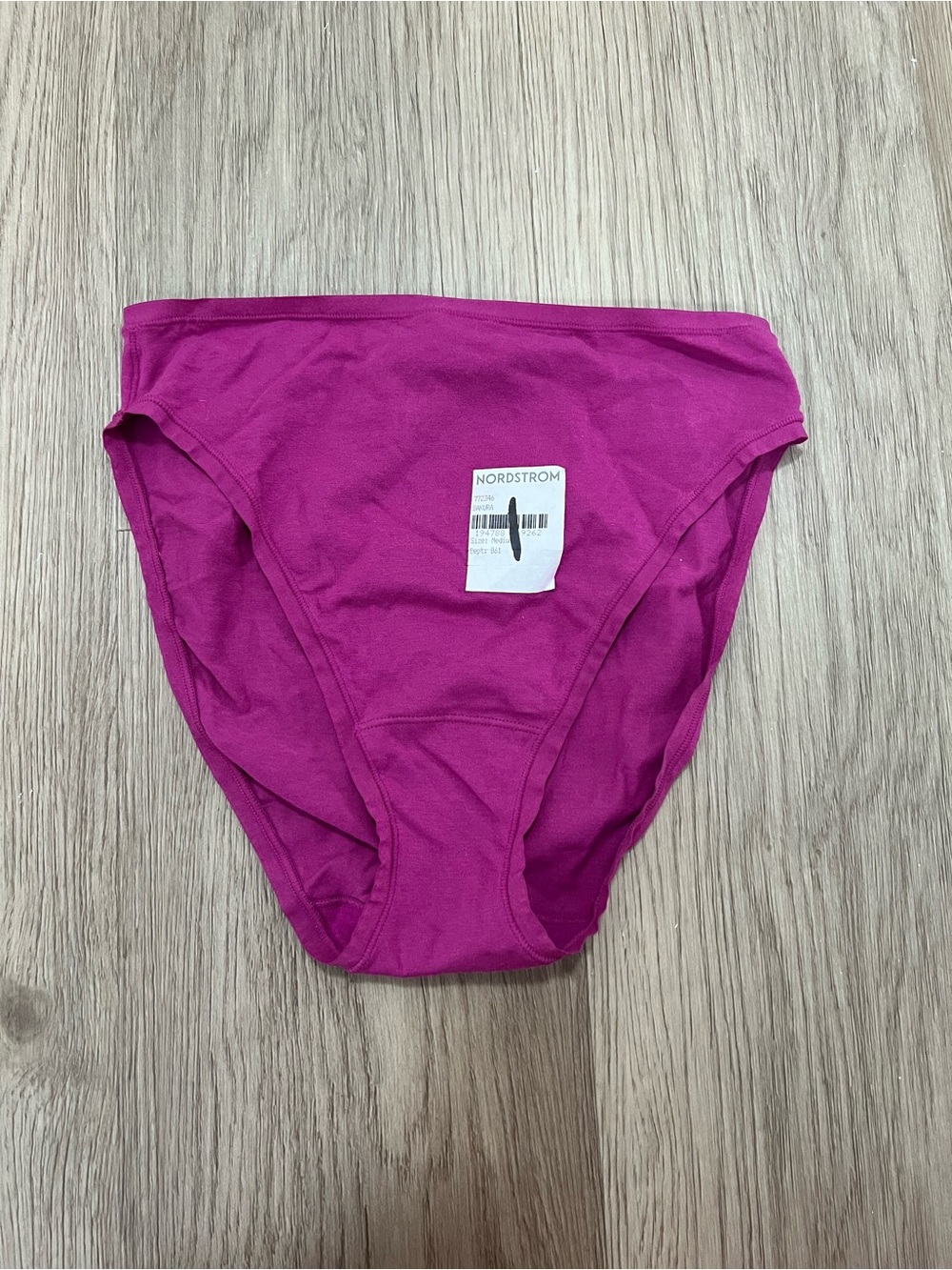 Natori Bliss Cotton French Cut Brief Panty Medium Magenta Pink Sakura NWT 772346